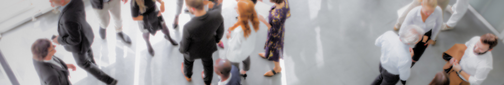 People talking at an event